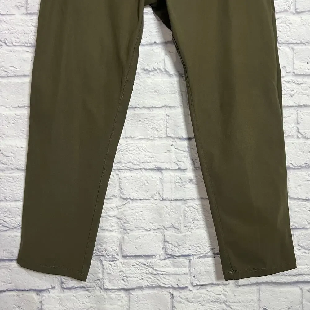 Lululemon Commission Pant MENS 33x26 SHORT Olive Green ABC Chino RUNS SMALL